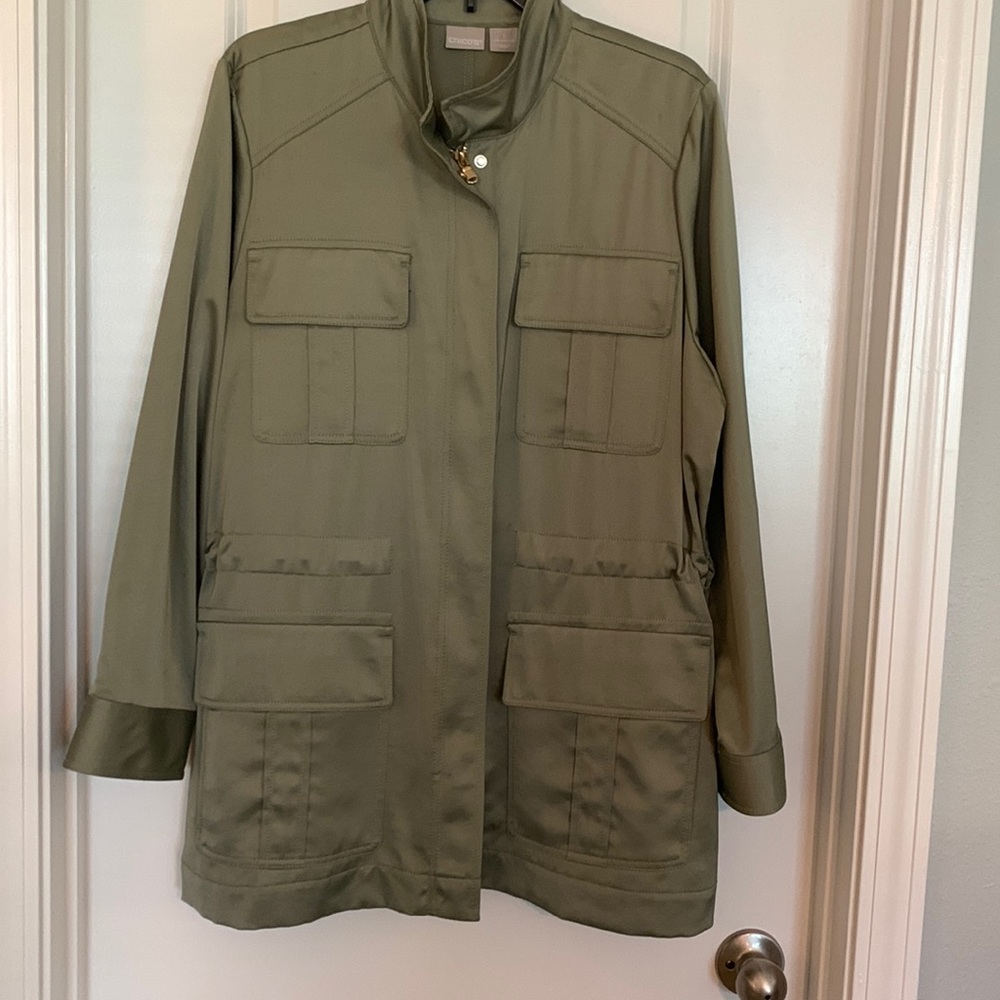 Beautiful sage green satin jacket